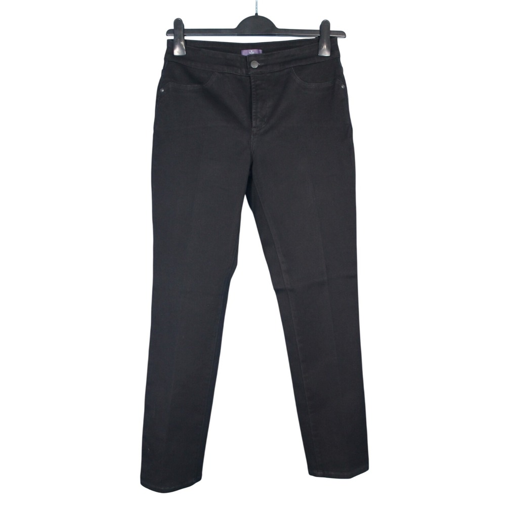 NYDJ Black STRETCH DENIM Mid-Rise SKINNY JANICE LEGGING/JEGGING Jeans Sz 6